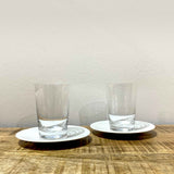 ROSENTHAL diVino Set 2 Pezzi Bicchiere Latte c/Piattino Cristallo Porcellana