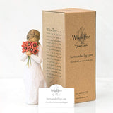 WILLOW TREE Figurina Statuina Circondato da Amore Design di Susan Lordi 13cm Resina