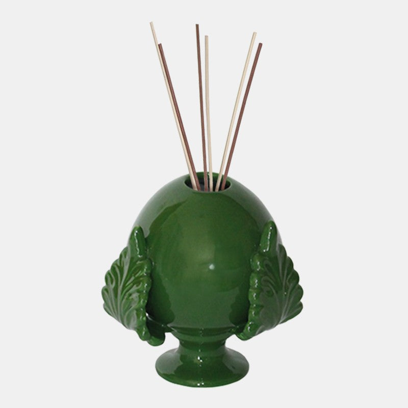 SOUVENIR PLANET Profumatore Diffusore c/Bastoncini Pumo Pomo Pugliese Verde 12cm