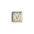 VERSACE Virtus Gala White Coppetta Ciotola Coppa Quadrata 12cm Porcellana Bianco Oro