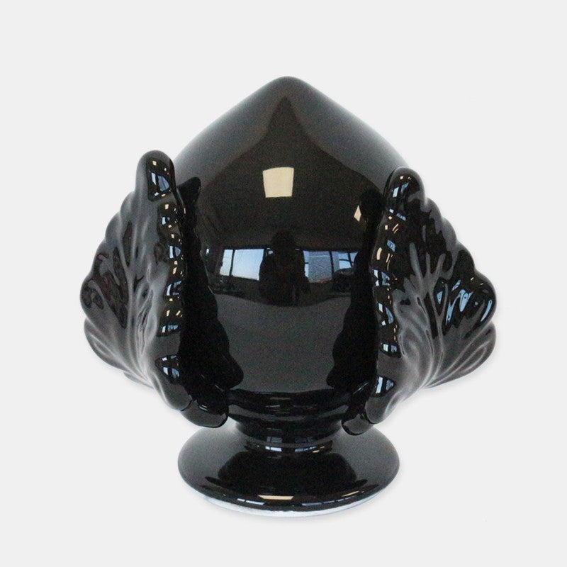 SOUVENIR PLANET Pumo Pomo Pugliese Ceramica 12cm Nero Decorazione
