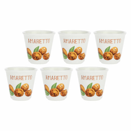 LA PORCELLANA BIANCA Liquorelli Bicchierino Liquore Amaretto 75ml Bianco Porcellana