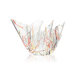 iPLEX Vaso Drappeggi in PMMA 45x29cm Multicolore Trasparente Made in Italy