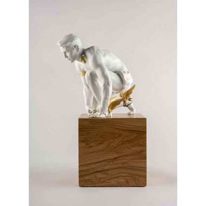 LLADRO' Figurina Figura Statua Scultura Hermes 39cm Porcellana 01009546