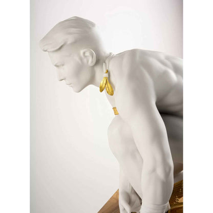 LLADRO' Figurina Figura Statua Scultura Hermes 39cm Porcellana 01009546