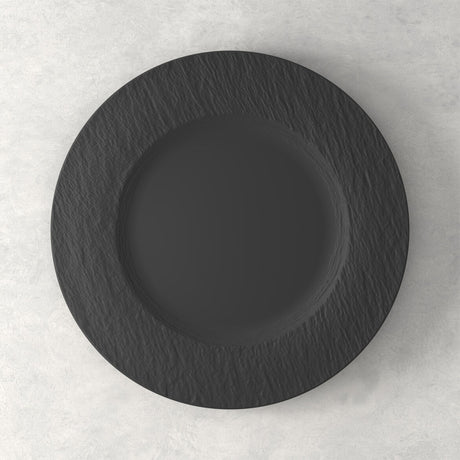 VILLEROY & BOCH Manufacture Rock Piatto Piano Nero 27cm Porcellana