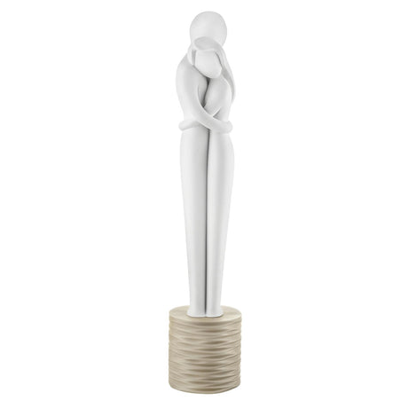 Scultura coppia stilizzata Bongelli Preziosi in resina color nocciola 20 cm