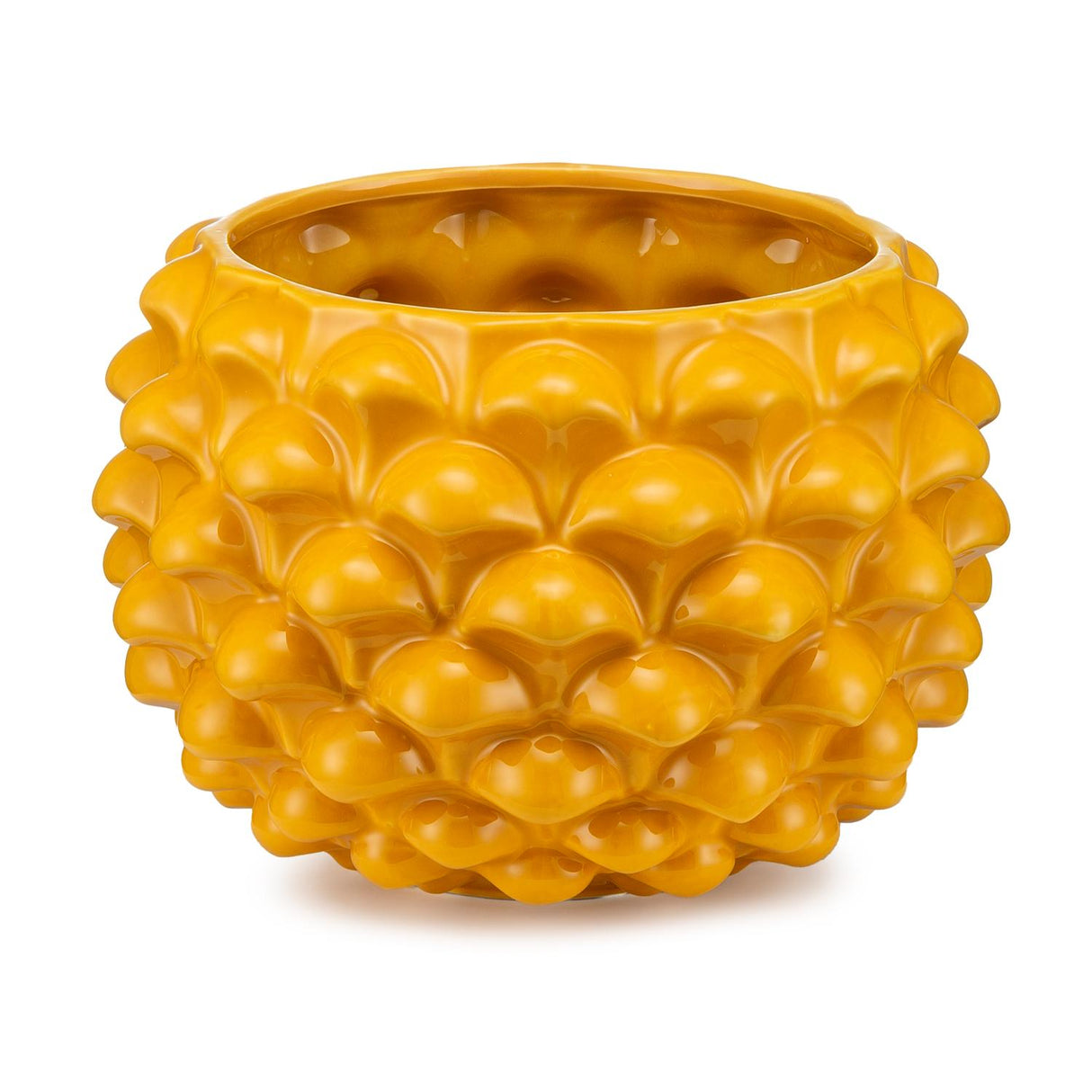 PALAIS ROYAL Vaso Porta Piante Mezza Pigna 35x24cm Ambra Ceramica