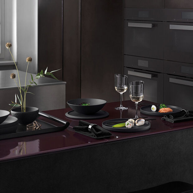 VILLEROY & BOCH Iconic La Boule Servizio Tavola Piatti Porcellana Nero