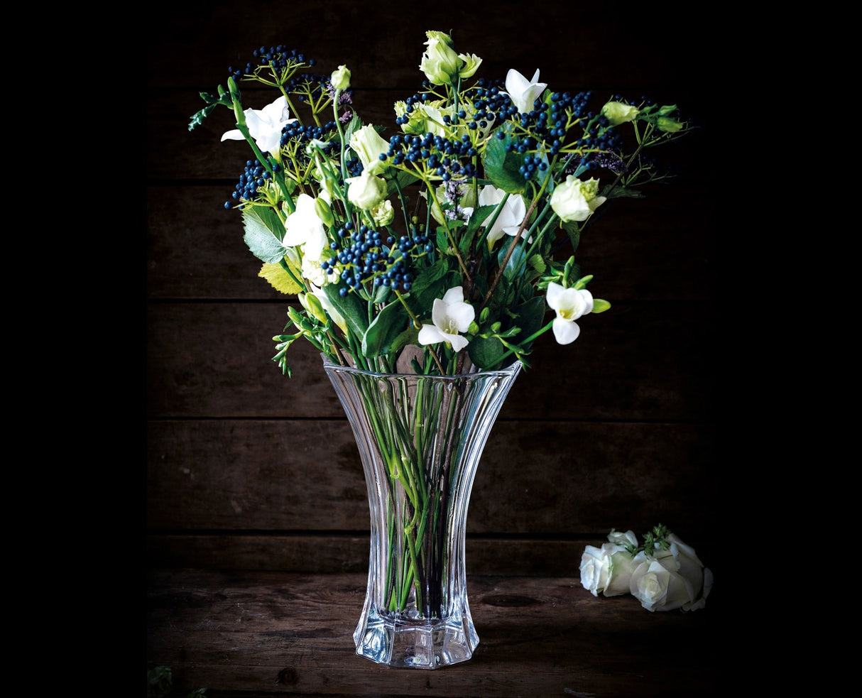 NACHTMANN Saphir Crystal Flower Vase 27cm
