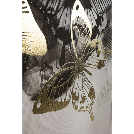 BIZZOTTO Quadro Dipinto a Olio su Tela Crown Volto Donna Farfalle 83x83cm