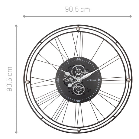 NEXTIME - Roman Gear Orologio da Parete XXL 90,5cm 3260ZI