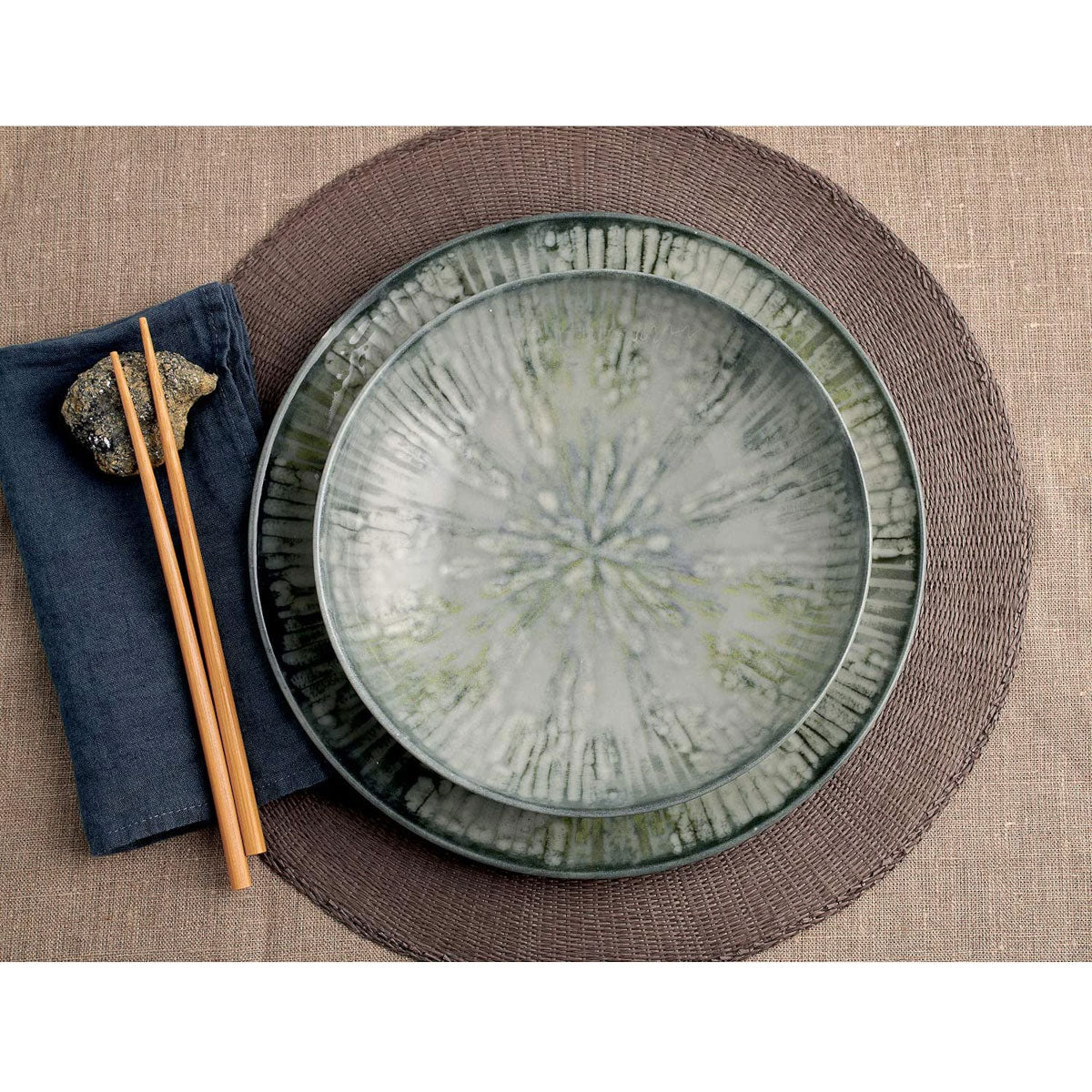 ARTHUR KRUPP Set 12 Pezzi Servizio Piatti Tavola Fusion Grey Porcellana
