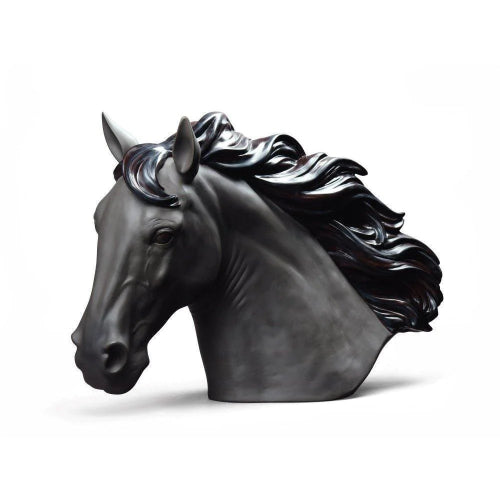 NAO Statua Statuina Busto Cavallo Porcellana 36x17cm