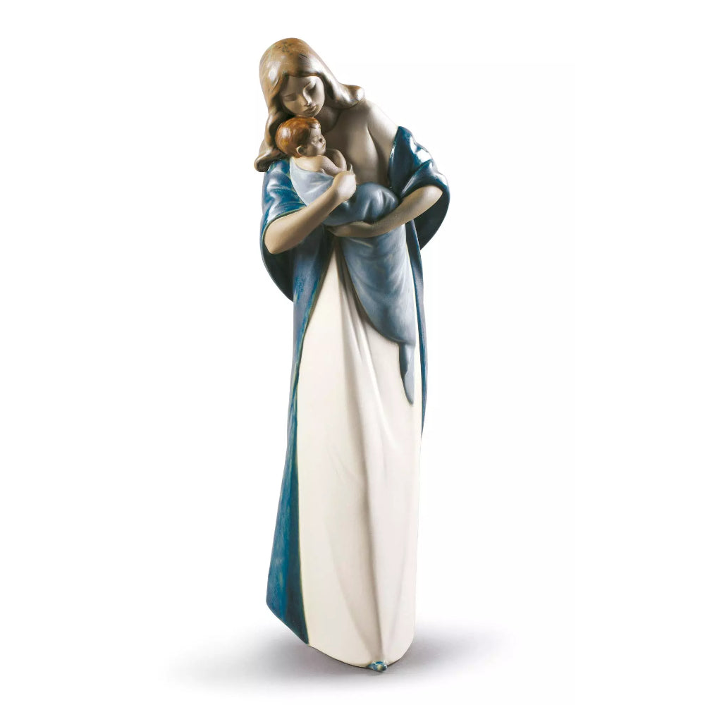 NAO Statua Statuina Madonna Porcellana 35x12cm