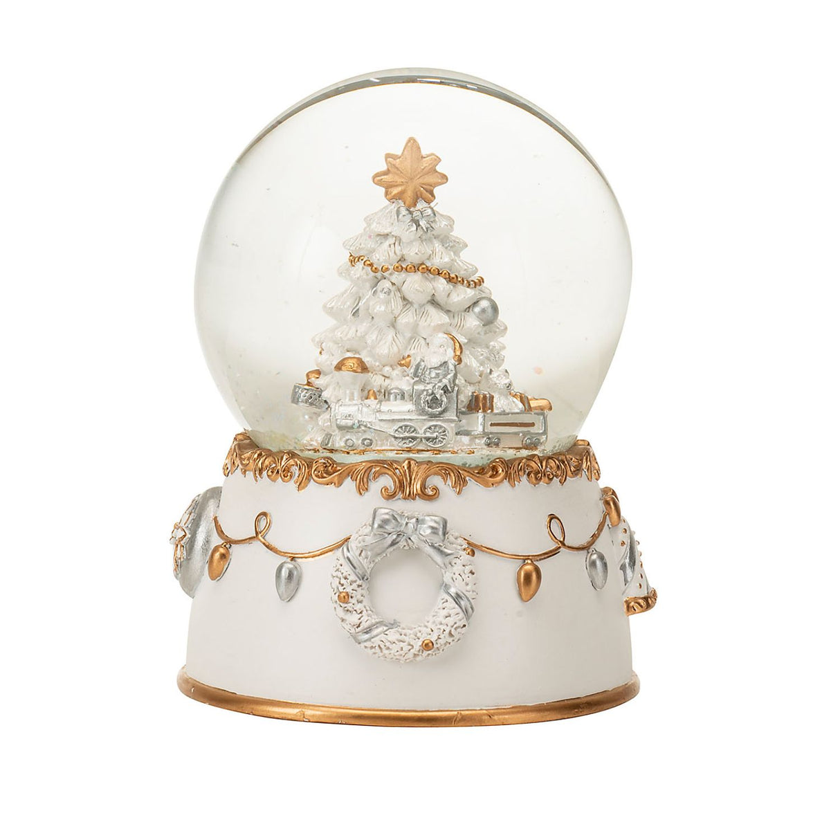 Globo di neve Noel in poliresina con carillon 14,5 cm