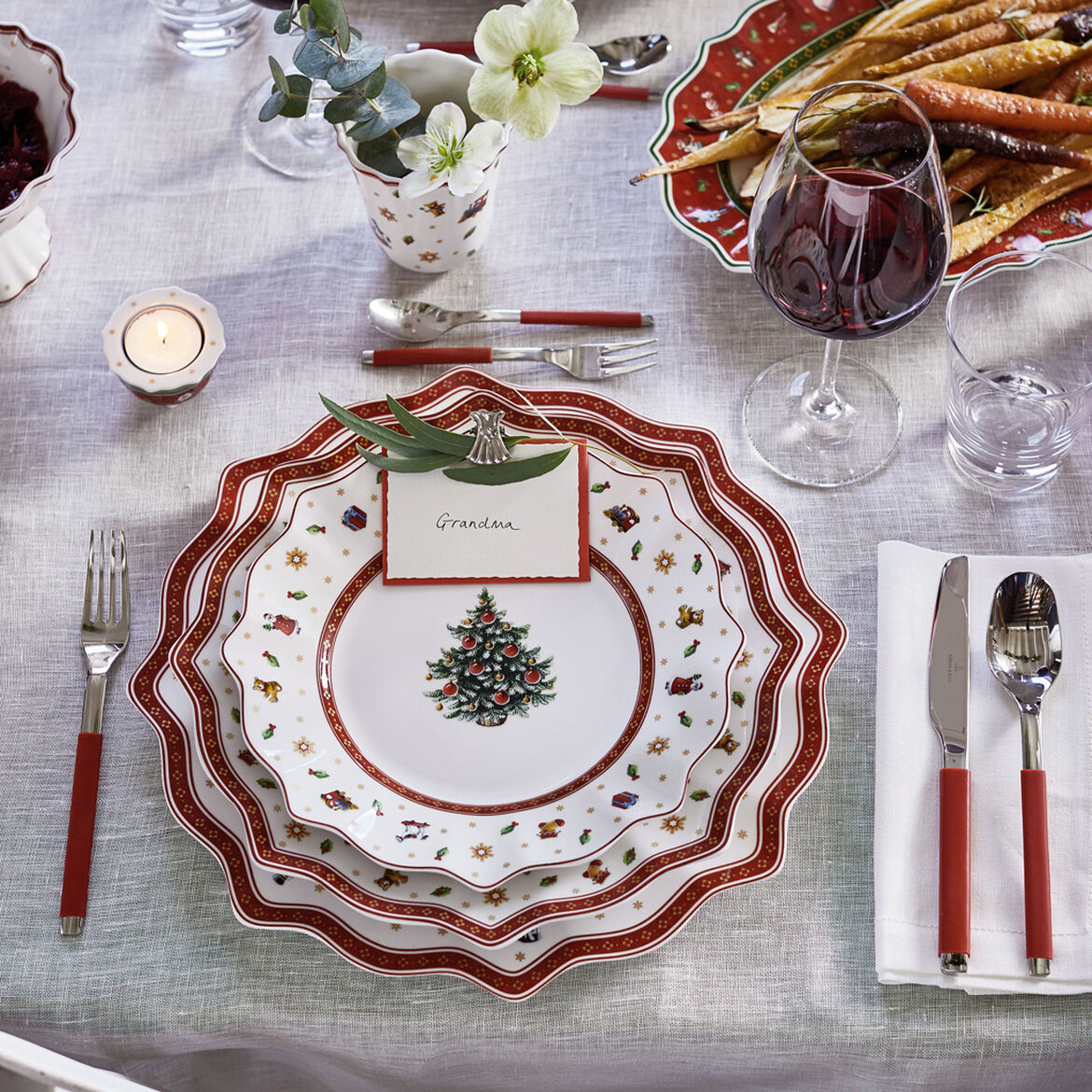 VILLEROY & BOCH Toy's Delight Piatto Torta Segnaposto 35cm Porcellana Tavola di Natale