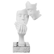Scultura coppia innamorati Bongelli Preziosi in marmorino base argento 39 cm