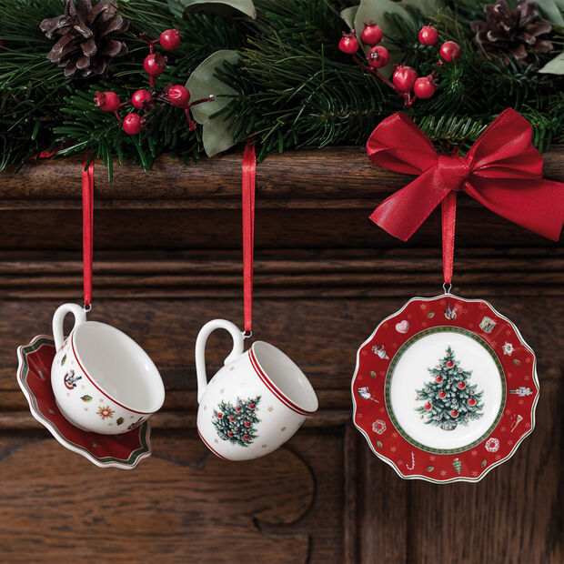 VILLEROY & BOCH Toy's Delight Decoration Set 3 Addobbi Pendagli Stoviglie Natale