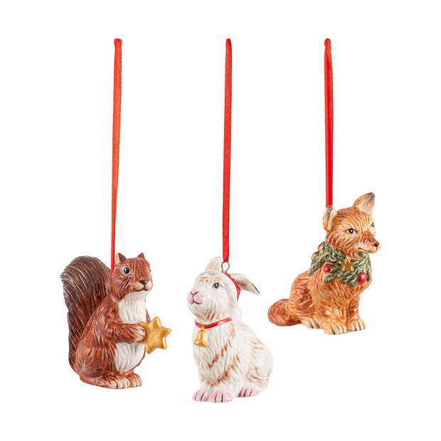 VILLEROY &amp; BOCH - Nostalgic Ornaments set di addobbi animali del bosco - Natale