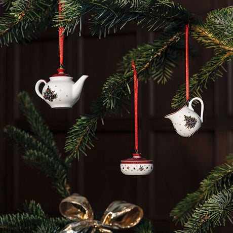 VILLEROY & BOCH - Toy's Delight Decoration 3 Addobbi Set da Caffè Pendagli Natale