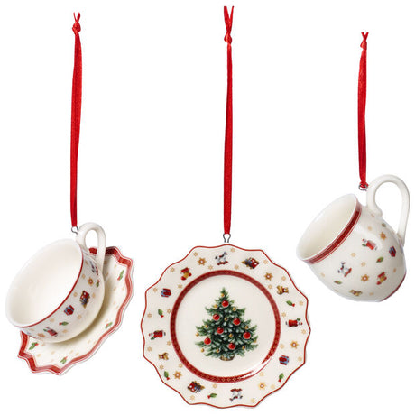 VILLEROY & BOCH - Toy's Delight Decoration Ornamenti 3 Pezzi Addobbi di Natale