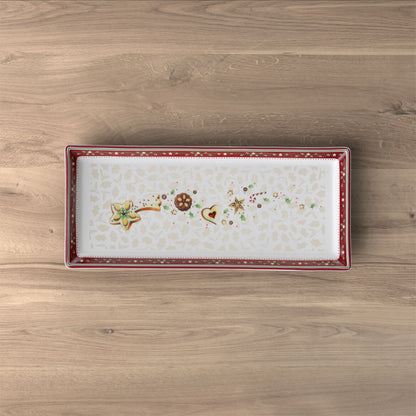 VILLEROY & BOCH - Winter Bakery Delight Piatto Torta Rettangolare 39x17cm Tavola Natalizia