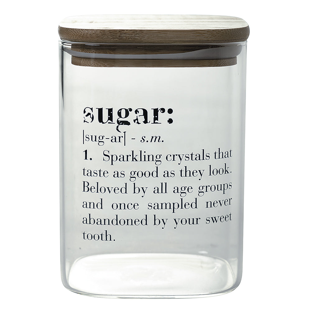 VILLA D'ESTE HOME TIVOLI Victionary Sugar Container Jar Sugar 1L Glass Bamboo Lid