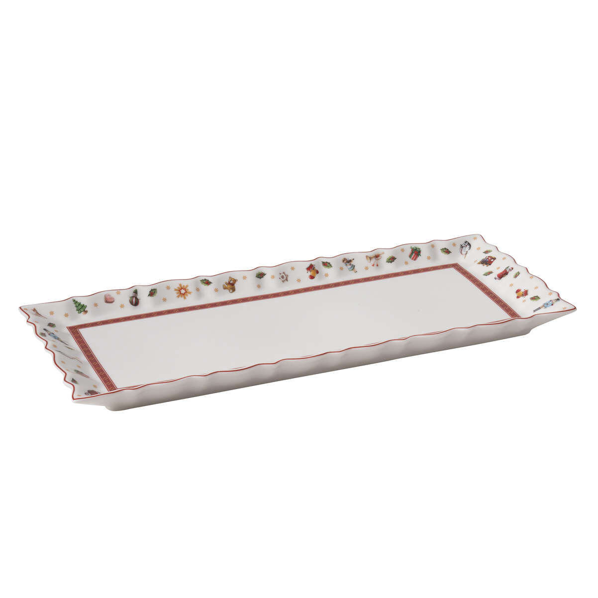 VILLEROY & BOCH Toy's Delight Vassoio Rettangolare Natalizio 38,5x15,5cm Porcellana