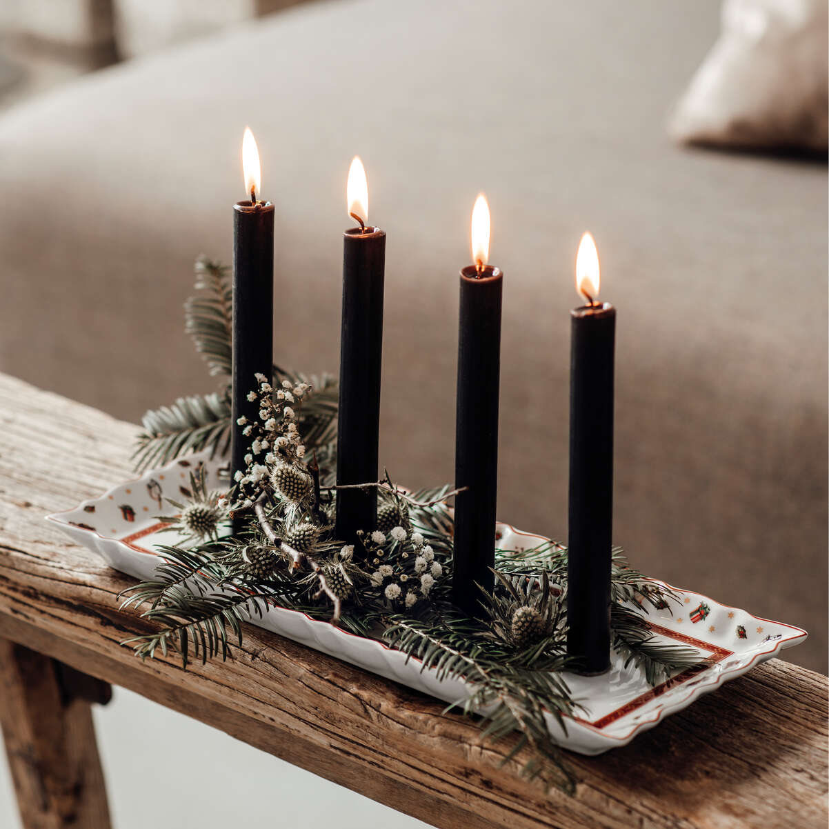 VILLEROY & BOCH Toy's Delight Vassoio Rettangolare Natalizio 38,5x15,5cm Porcellana