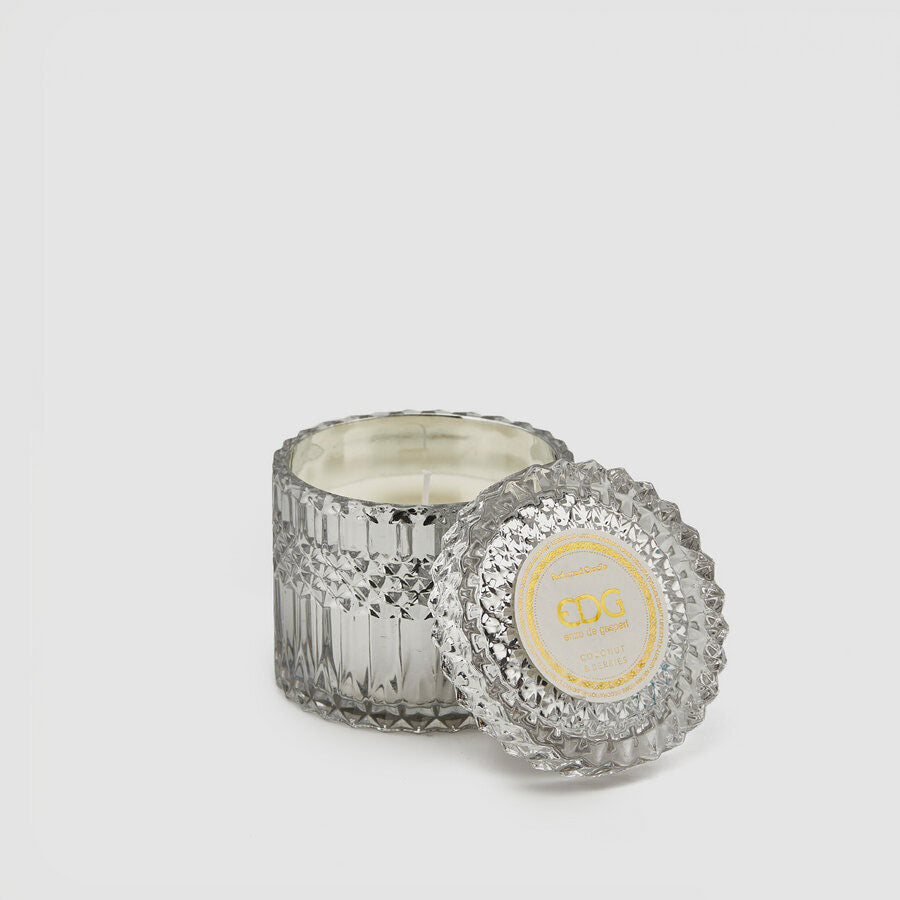 EDG Enzo De Gasperi Crystal Scented Candle 10.5cm Transparent Coconut and Berries