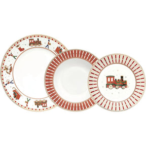 Servizio piatti Polar Express Easy Life in porcellana decorata 18 pezzi