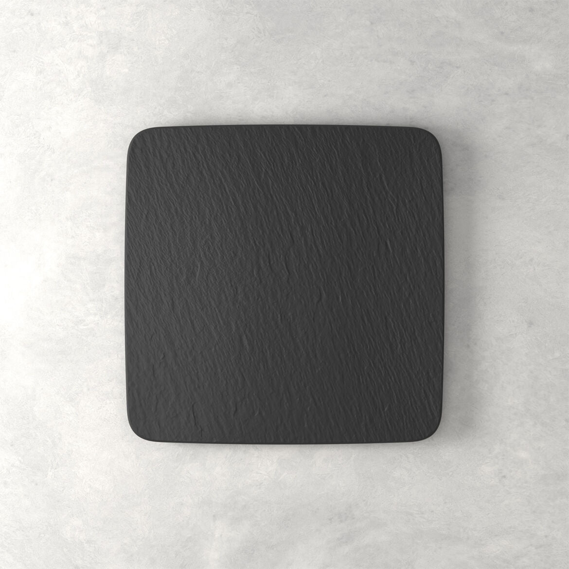 VILLEROY & BOCH Manufacture Rock Nero Piatto Portata Gourmet Quadrato 32,5cm