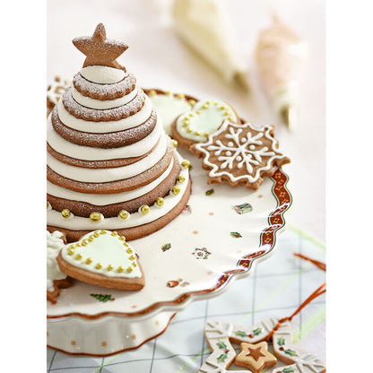 VILLEROY & BOCH - Toy's Delight Piatto Torta con Piede Alzata Panettone Natale