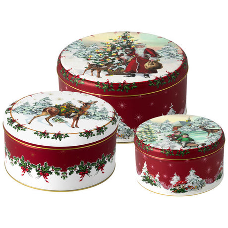 VILLEROY & BOCH - Winter Collage Accessoires Set 3 Scatola Dolci Natale