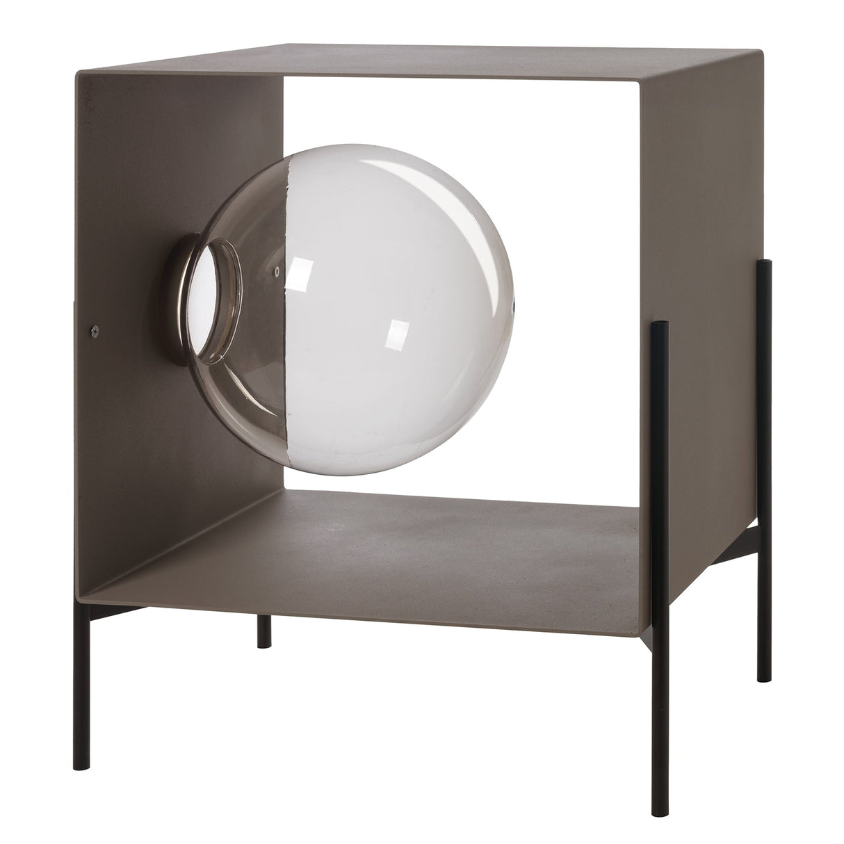 ARTI & MESTIERI Mobile da Soggiorno di Design Globe Piccolo Fango Base Nera