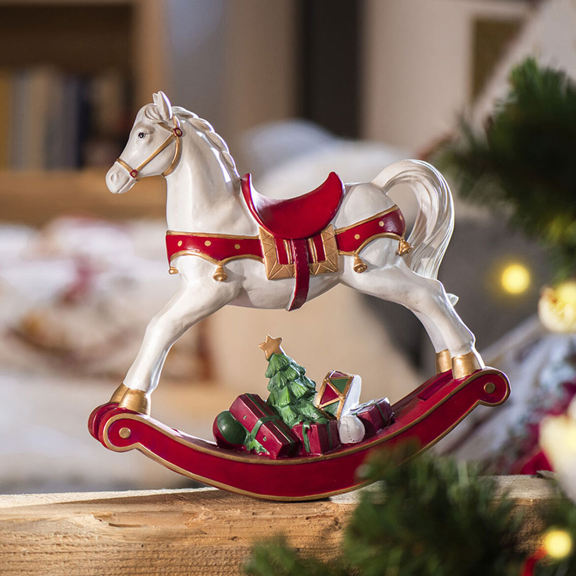 VILLEROY & BOCH Winter Collage Accessoires Cavallo a Dondolo XL 32,5cm Decorazione Natalizia