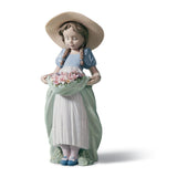LLADRO' Figurina la Bimba Del Prato 24x13cm Porcellana