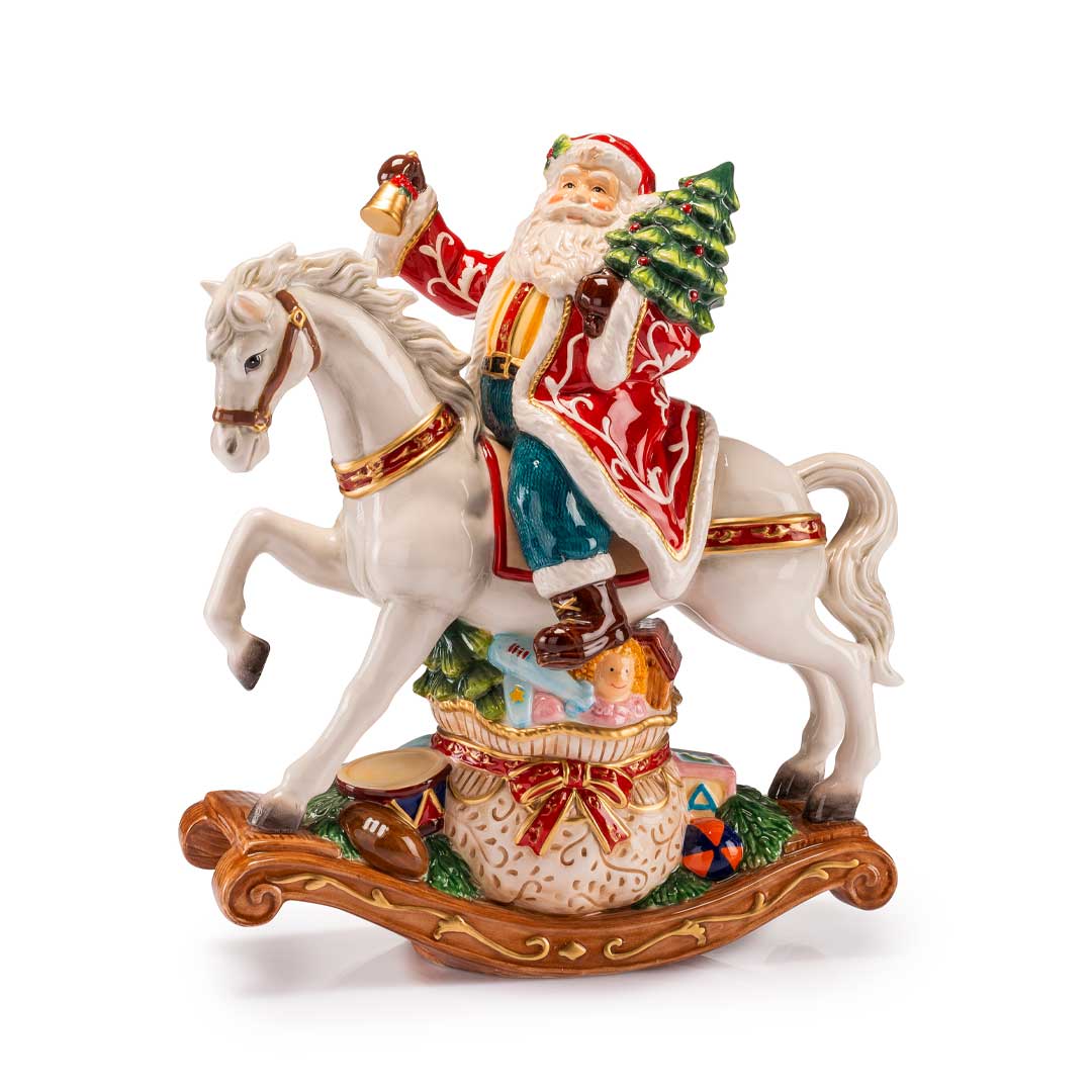 PALAIS ROYAL - Carillon Babbo Natale Decorazione 28X33cm Porcellana 1019168