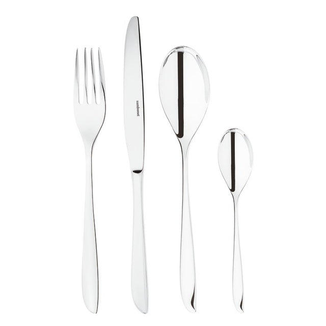 SAMBONET Leaf Servizio Tavola Posate 24 Pezzi Acciaio Inox