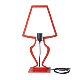 ARTI & MESTIERI Lampada da Tavolo Design Silhouette Grande Rosso