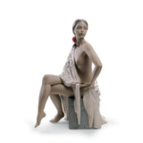 LLADRO' Figurina Donna Nudo con Scialle 43x30cm Porcellana