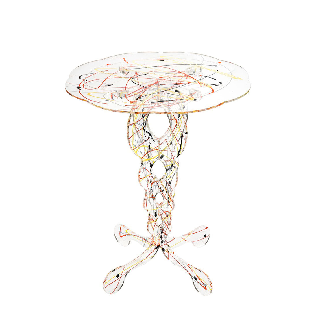 iPLEX Arabesque Design Coffee Table 50x60cm Transparent Multicolor Made in Italy