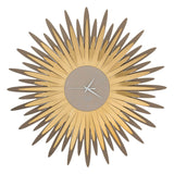 ARTI & MESTIERI Orologio da Parete Moderno a Forma di Ampia Raggiera Sting Bronzo E Oro Trasparente