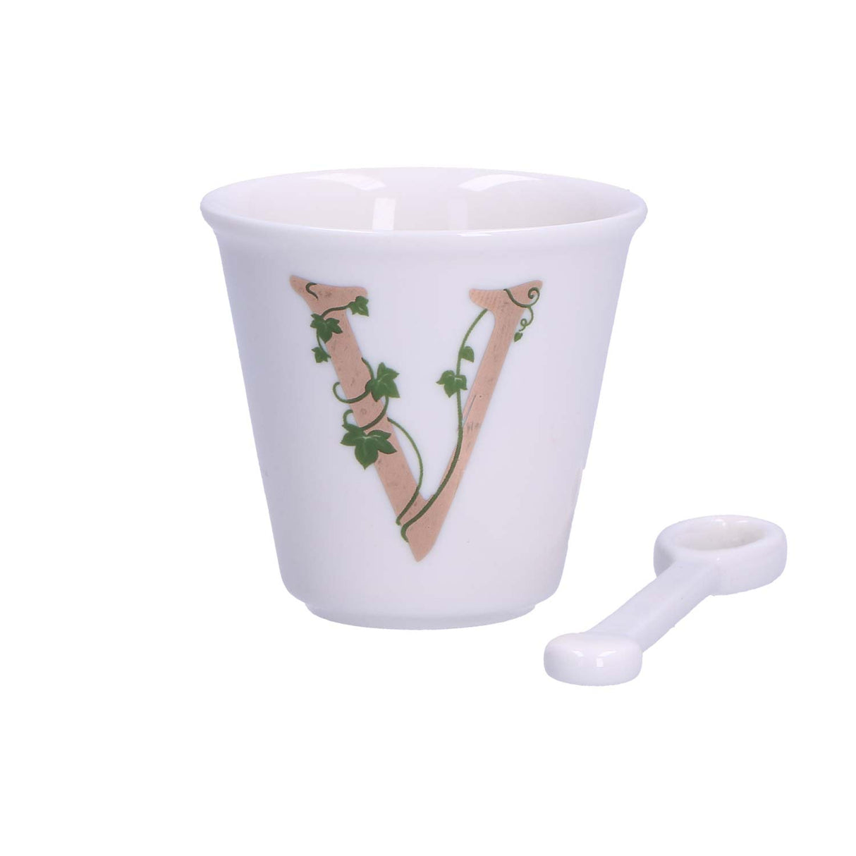 LA PORCELLANA BIANCA - Single "V" glass with 75cc spoon