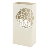 MONTEMAGGI Rectangular Umbrella Stand Flower Motif 50cm White