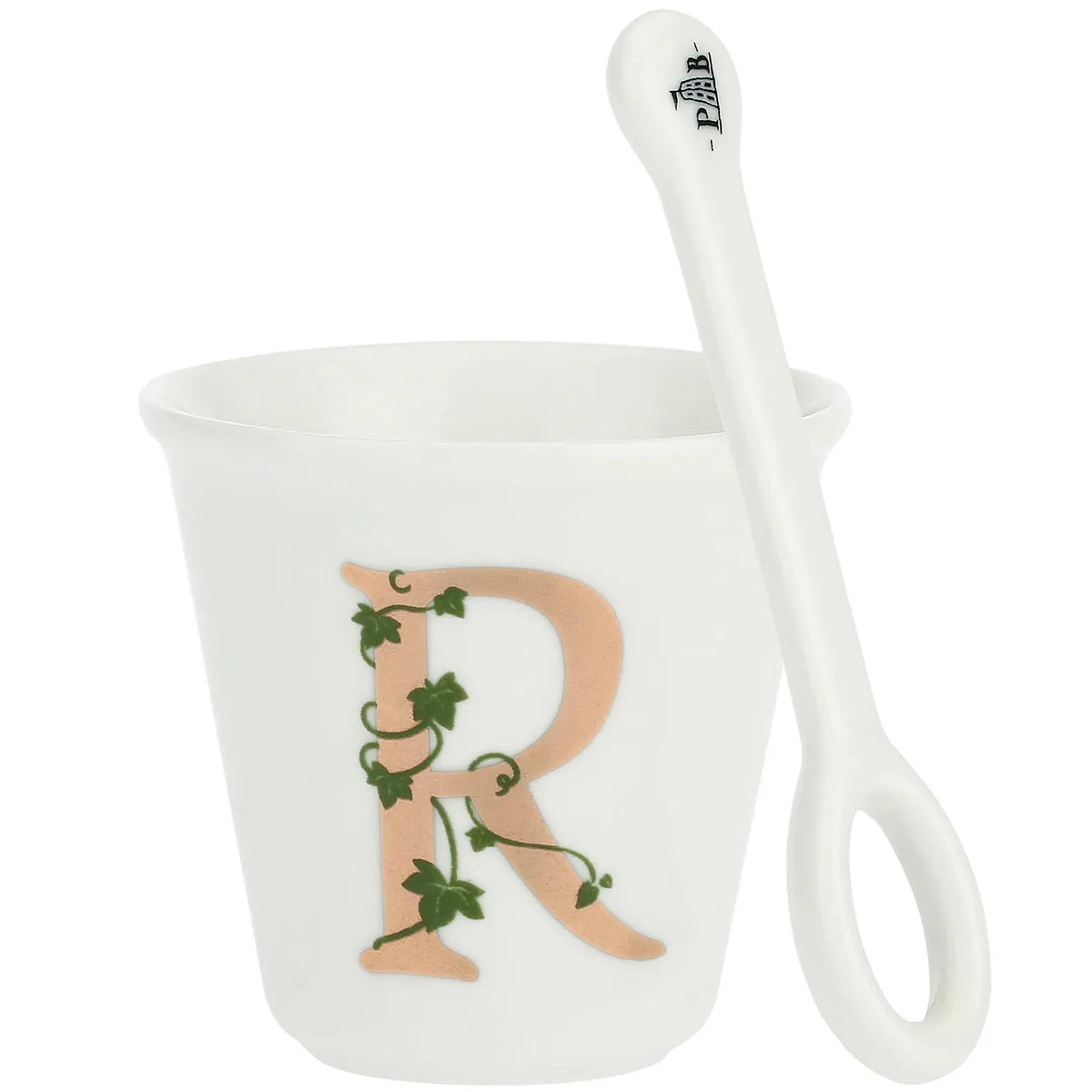 LA PORCELLANA BIANCA - Single "R" glass with 75cc spoon