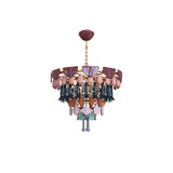 LLADRO' Chandelier Seasons 70 cm Autunno 65x70cm Porcellana