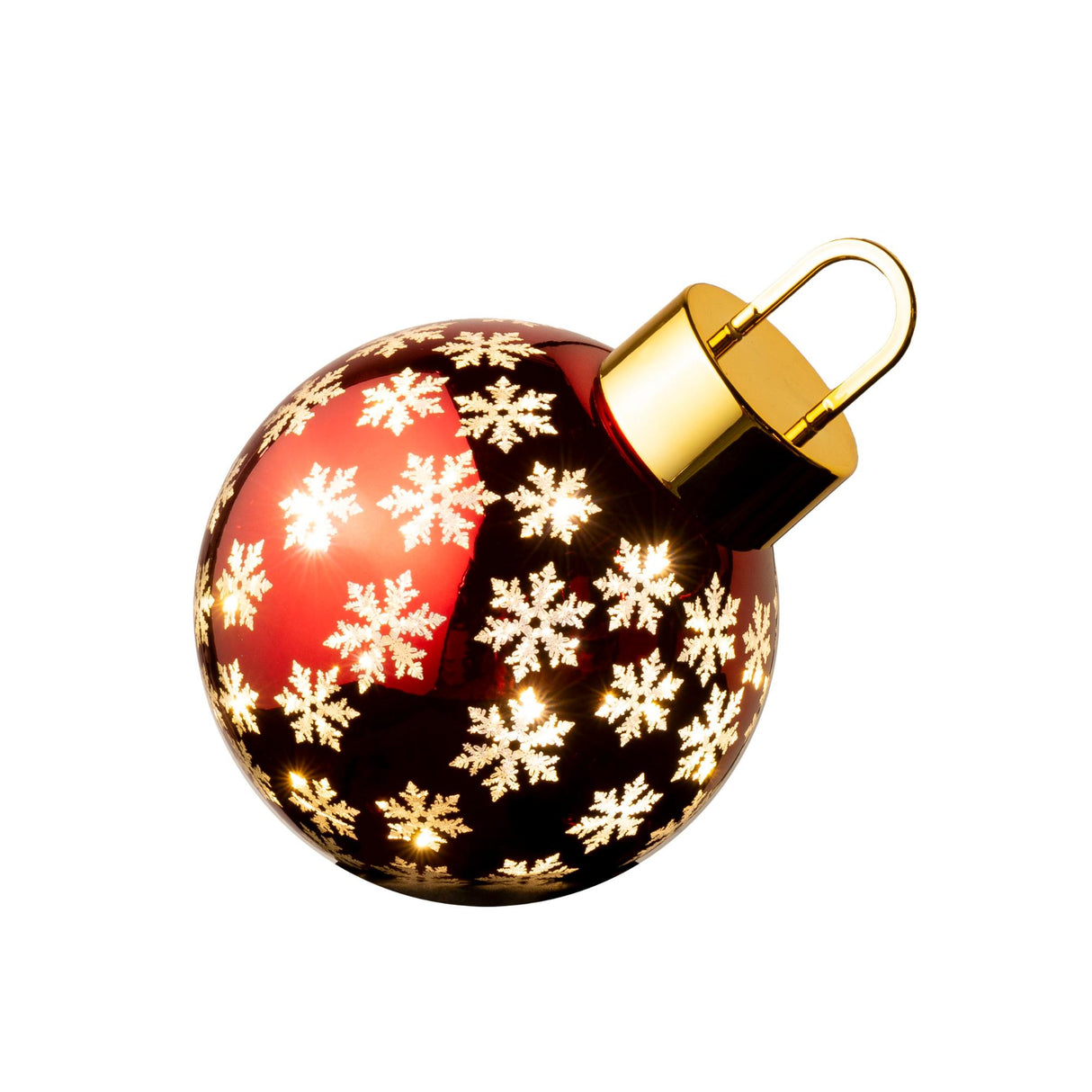 Sfera natalizia luminosa Noel by Lamart in vetro rosso 20 cm