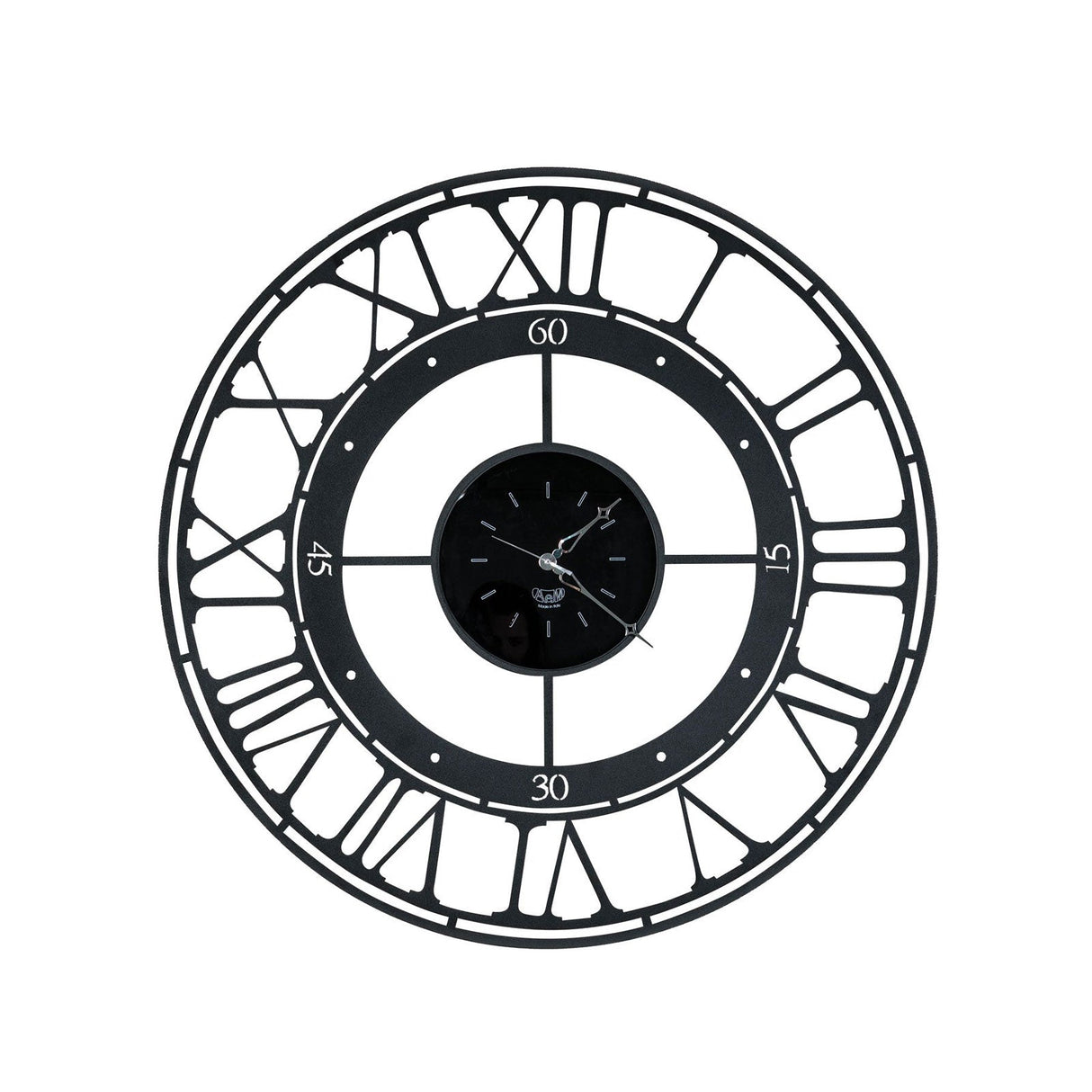 ARTI & MESTIERI Orologio di Design da Parete Koros 70 Nero